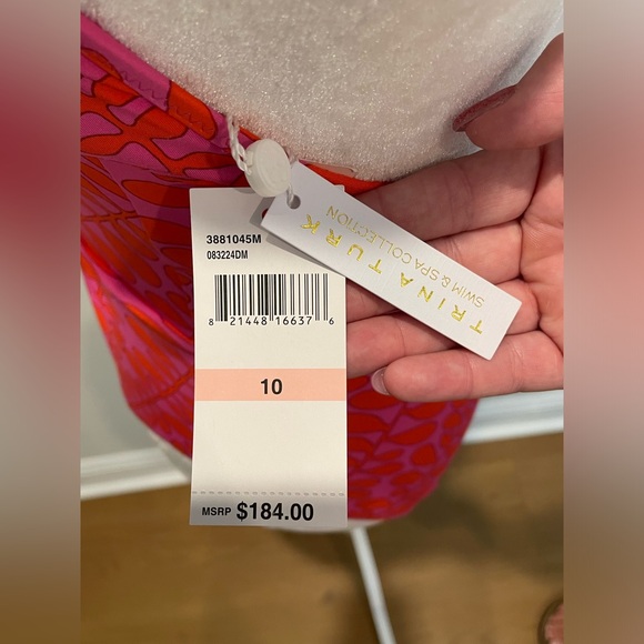 NWT Trina Turk Trellis Plunge One Piece Swimsuit - Picture 10 of 13